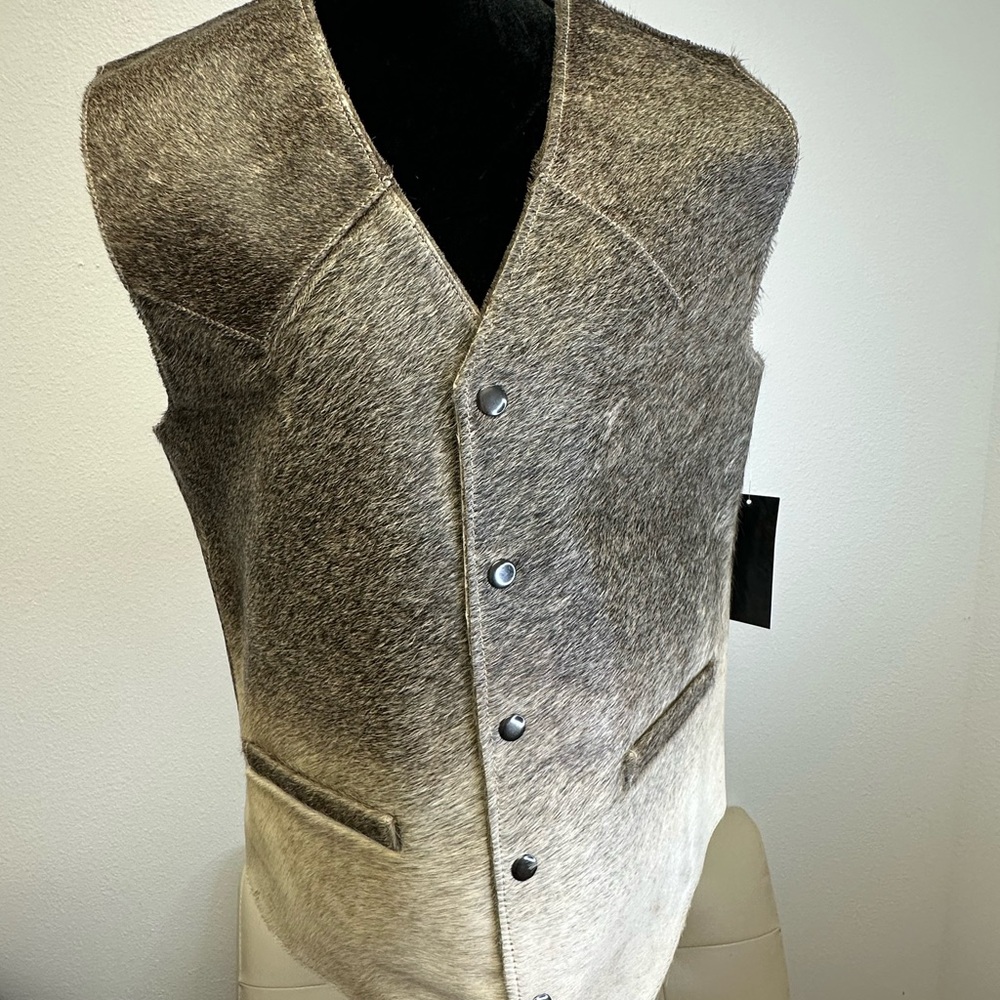 Men's Leather  Brown Vest